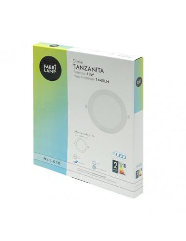 Downlight Tanzanita 18w 4000k Blanco 1440lm  2x21,8x21,8 Cm Corte 20,5d