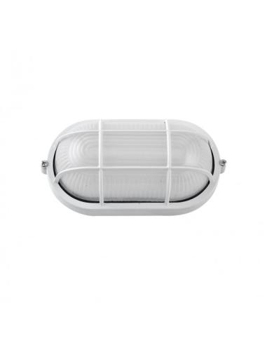 Aplique Ext. Oval Aluminio Apus Peq. 1xe27 Blanco 9x21x10,5 Cm Ip44