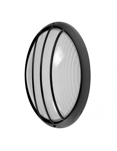 Aplique Ext.oval Aluminio Aquila Grand 1xe27 Neg 11x32x20,5 Cm Ip44