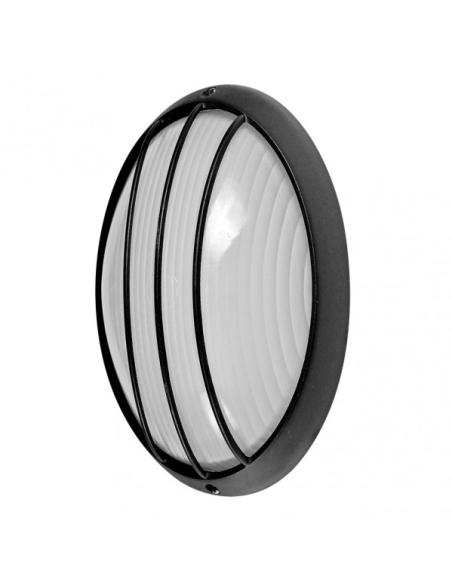 Aplique Ext.oval Aluminio Aquila Grand 1xe27 Neg 11x32x20,5 Cm Ip44