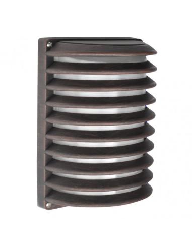 Aplique Ext. Aluminio Achernar 1xe27 Marron Ip44 25,5x18x13 Cm