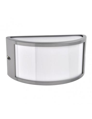 Aplique Exterior Aluminio Ara 1xe27 Gris Ip44 13x25x12 Cm