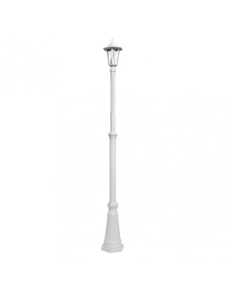 Farola Exterior Aluminio Auriga 1xe27 Blanco Ip44 220x20x20 Cm  Regulable En Altura