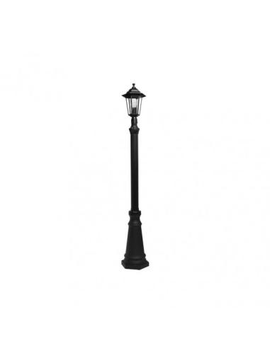 Farola Exterior Aluminio Auriga 1xe27 Negro Ip44 220x20x20 Cm  Regulable En Altura