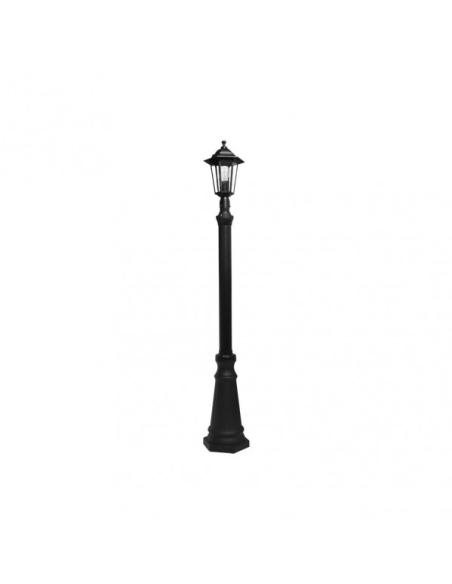Farola Exterior Aluminio Auriga 1xe27 Negro Ip44 220x20x20 Cm  Regulable En Altura