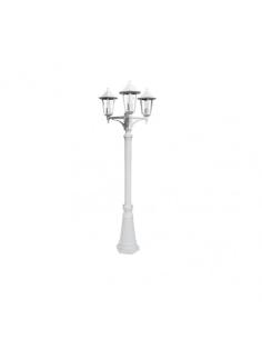 Farola Exterior Aluminio Auriga 3xe27 Blanco Ip44 220x62x62 Cm  Regulable En Altura 2