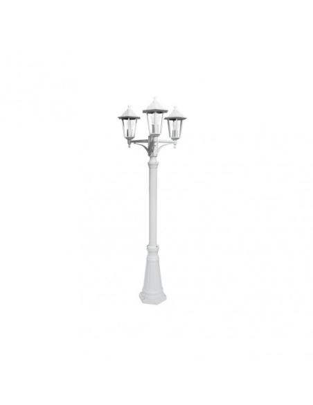 Farola Exterior Aluminio Auriga 3xe27 Blanco Ip44 220x62x62 Cm  Regulable En Altura