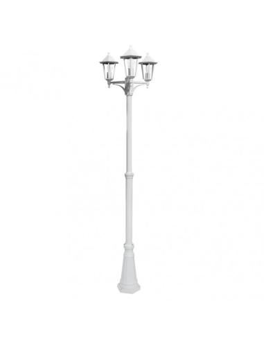 Farola Exterior Aluminio Auriga 3xe27 Blanco Ip44 220x62x62 Cm  Regulable En Altura