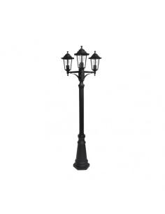 Farola Exterior Aluminio Auriga 3xe27 Negro Ip44 220x62x62 Cm  Regulable En Altura 2