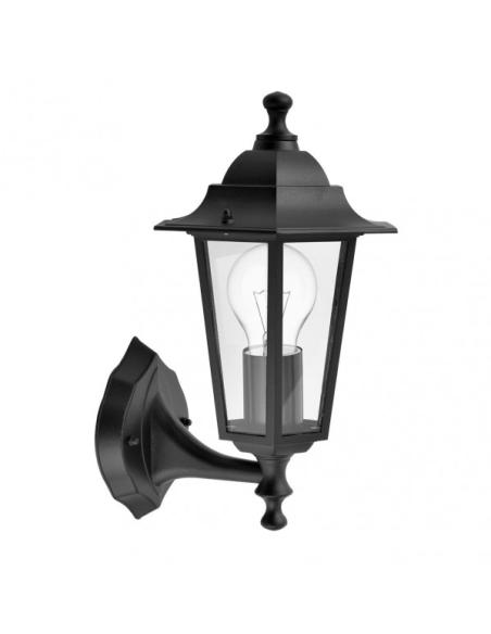 Aplique Exterior Aluminio Auriga 1xe27 Negro Ip44 32x22x17 Cm