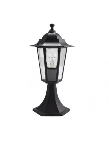 Sobremuro Exterior Aluminio Auriga 1xe27 Negro 38x19x19 Cm  Ip44