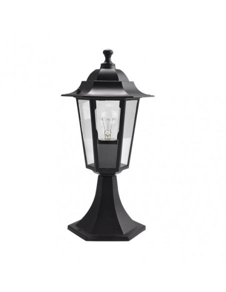Sobremuro Exterior Aluminio Auriga 1xe27 Negro 38x19x19 Cm  Ip44