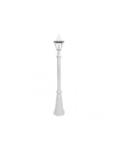 Farola Exterior Aluminio Spica 1xe27 Blanco Ip44 220x20x20 Cm Regulable En Altura