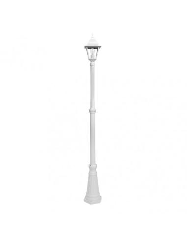Farola Exterior Aluminio Spica 1xe27 Blanco Ip44 220x20x20 Cm Regulable En Altura