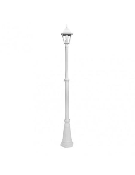 Farola Exterior Aluminio Spica 1xe27 Blanco Ip44 220x20x20 Cm Regulable En Altura