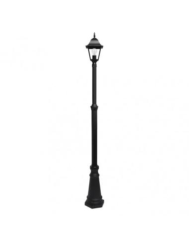 Farola Exterior Aluminio Spica 1xe27 Negro Ip44 220x20x20 Cm  Regulable En Altura