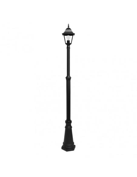Farola Exterior Aluminio Spica 1xe27 Negro Ip44 220x20x20 Cm  Regulable En Altura