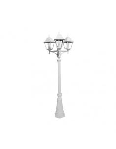 Farola Exterior Aluminio Spica 3xe27 Blanco Ip44 220x62x62 Cm  Regulable En Altura 2