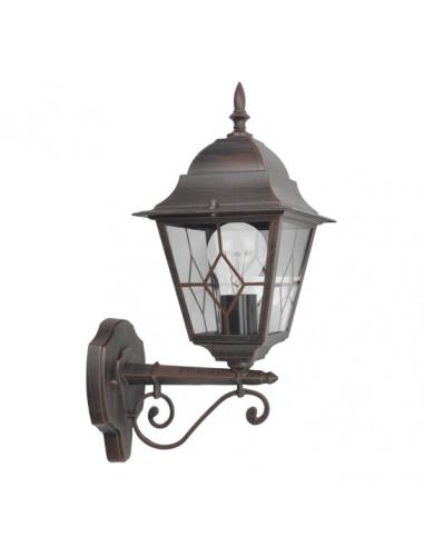 Aplique Exterior Aluminio Bootes 1xe27 Marron Ip44 44x27x18 Cm