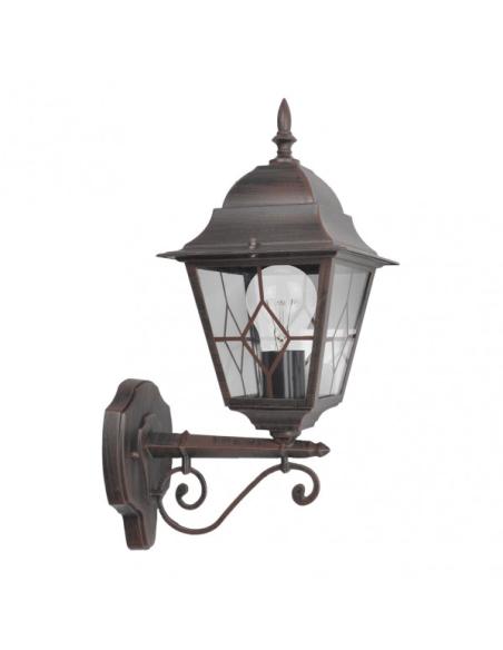 Aplique Exterior Aluminio Bootes 1xe27 Marron Ip44 44x27x18 Cm