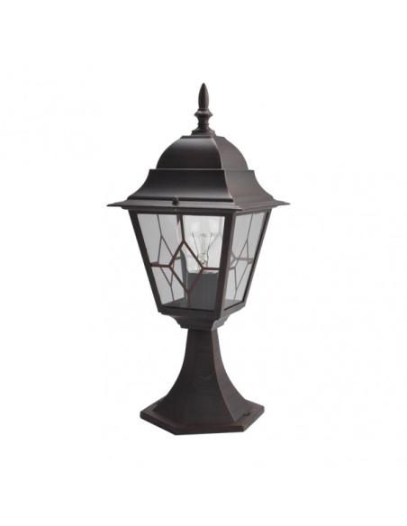 Sobremuro Exterior Aluminio Bootes 1xe27 Marron  44x18,5x18,5 Cm  Ip44