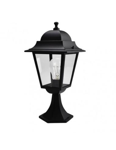 Sobremuro Exterior Aluminio Spica 1xe27 Negro Ip44  46x21,5x21,5 Cm