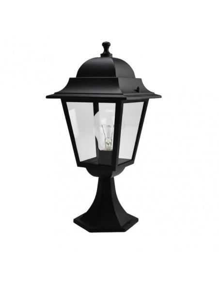 Sobremuro Exterior Aluminio Spica 1xe27 Negro Ip44  46x21,5x21,5 Cm