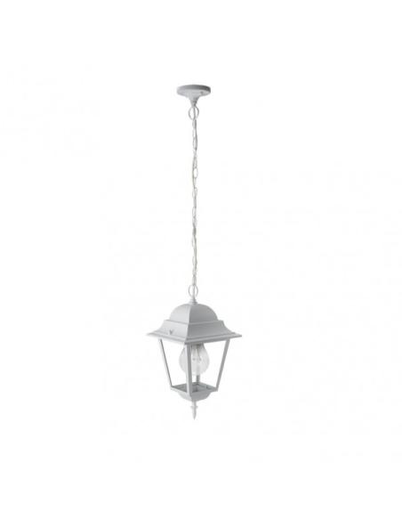 Colgante Exterior Aluminio Spica 1xe27 Blanco Ip44  Regx21,5x21,5 Cm