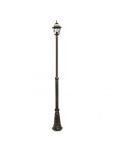 Farola Exterior Aluminio Bootes 1xe27 Neg/oro Ip44  220x18x18 Cm