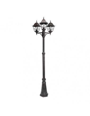 Farola Exterior Aluminio Bootes 3xe27 Marron Ip44 228x62x62 Cm