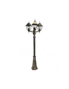 Farola Exterior Aluminio Bootes 3xe27 Neg/oro Ip44 228x62x62 Cm 2