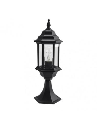 Sobremuro Exterior Aluminio Pollux 1xe27 Negro  48,5x17x17 Cm  Ip44