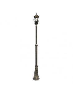 Farola Exterior Aluminio Caelum 1xe27 Neg/oro Ip44  228x18x18 Cm