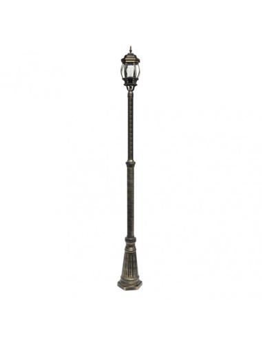 Farola Exterior Aluminio Caelum 1xe27 Neg/oro Ip44  228x18x18 Cm