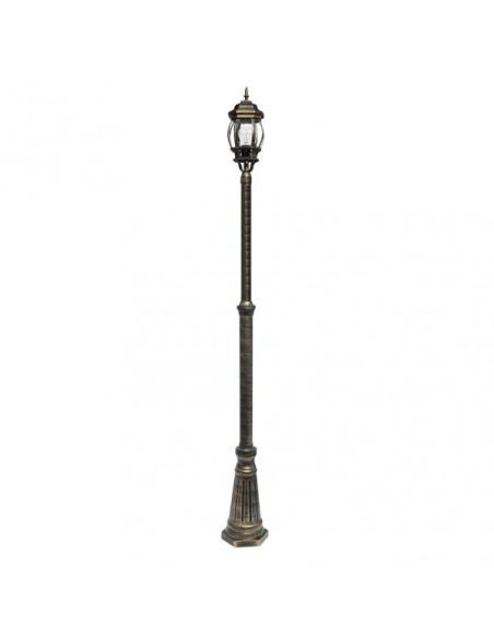 Farola Exterior Aluminio Caelum 1xe27 Neg/oro Ip44  228x18x18 Cm