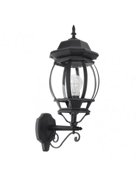 Aplique Exterior Aluminio Caelum 1xe27 Negro Ip44 54x19x28 Cm