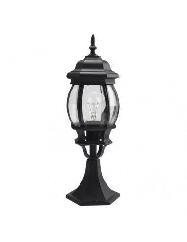 Sobremuro Exterior Aluminio Caelum 1xe27 Negro   49x16x16 Cm  Ip44