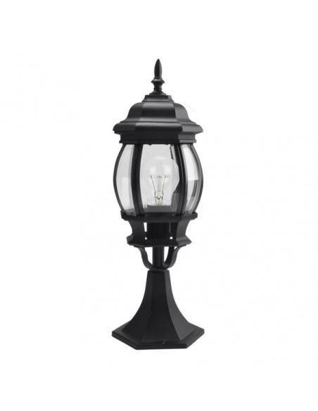 Sobremuro Exterior Aluminio Caelum 1xe27 Negro   49x16x16 Cm  Ip44