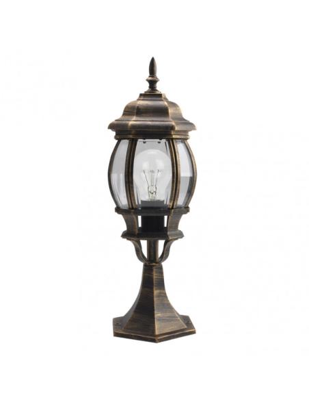 Sobremuro Exterior Aluminio Caelum 1xe27 Neg/oro  49x16x16 Cm  Ip44