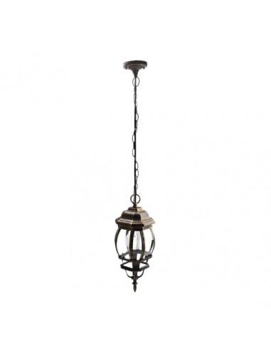 Colgante Exterior Aluminio Caelum 1xe27 Neg/oro    Regx16x16 Cm  Ip44