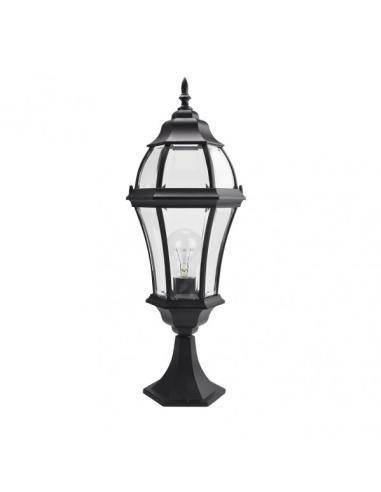 Sobremuro Exterior Aluminio Becrux 1xe27 Negro   64,5x21x21 Cm  Ip44