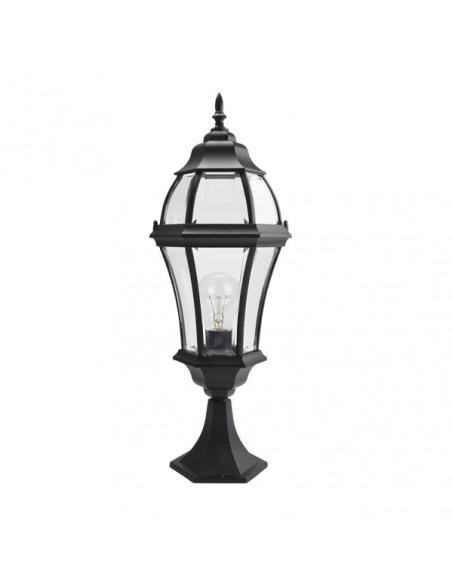 Sobremuro Exterior Aluminio Becrux 1xe27 Negro   64,5x21x21 Cm  Ip44