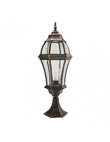 Sobremuro Exterior Aluminio Becrux 1xe27 Neg/oro   64,5x21x21 Cm  Ip44