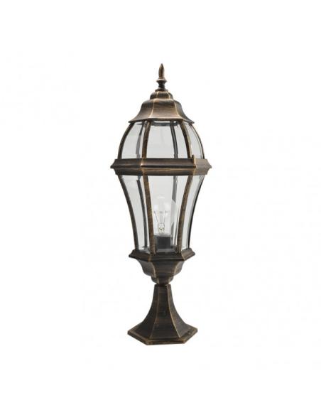 Sobremuro Exterior Aluminio Becrux 1xe27 Neg/oro   64,5x21x21 Cm  Ip44