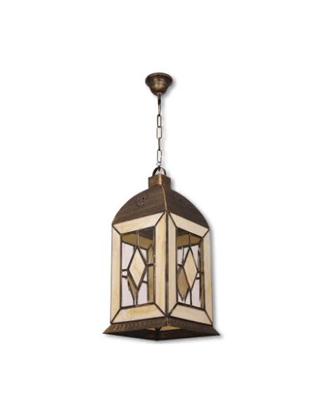 Farol Grande Califa 3xe27 Oro Viejo/Beis Regx33x33 Cm
