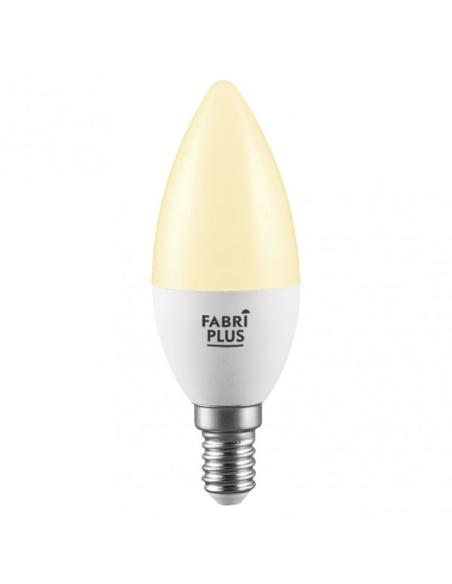 Bombilla Vela 5w 3000k Fabriplus E14 450lm  10x3,7x3,7 Cm