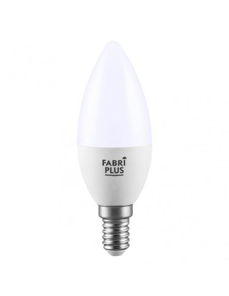 Bombilla Vela 5w 6000k Fabriplus E14 450lm  10x3,7x3,7 Cm