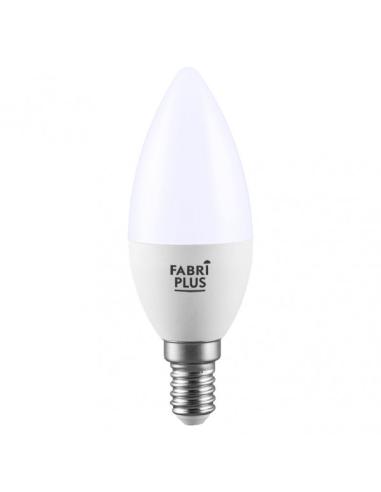 Bombilla Vela 7w 6000k Fabriplus E14 630lm  10,6x3,7x3,7 Cm