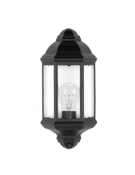 Aplique Exterior Aluminio Shaula 1xe27 Negro Ip44 36,5x16,5x9,5 Cm