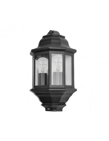 Aplique Exterior Aluminio Shaula 2xe27 Negro Ip44 38,5x22x12,5 Cm